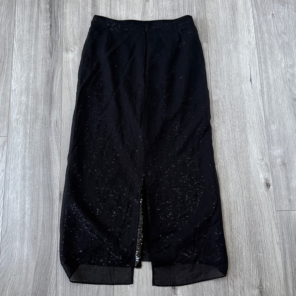 Massimo Dutti Stunning Sequin Skirt with Overlay - Picture 4 of 7